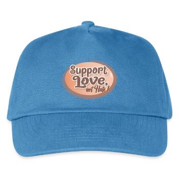 Support Love, Not Hate - Kinder Basecap - Pfauenblau - Vorne