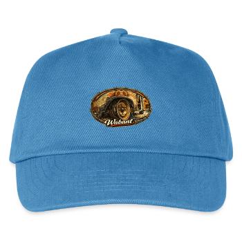 Wabant Rostiges Oldtimer-Radwagen - Kinder Basecap - Pfauenblau - Vorne