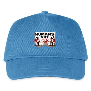 War No More – Sticker Peace & Humanity - Kids’ Baseball Cap - peacock-blue - Front