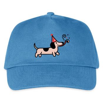 Party Dachshund Birthday Dog - Kids’ Baseball Cap - peacock-blue - Front