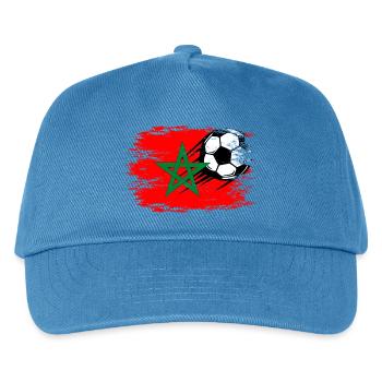 Morocco flag football used - Kids’ Baseball Cap - peacock-blue - Front