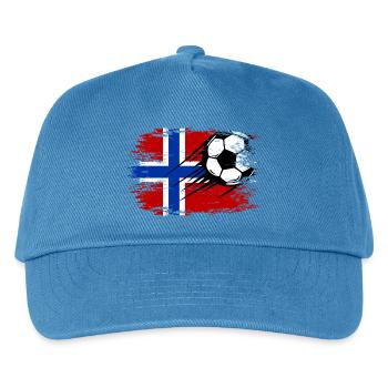 Norway flag football used - Kids’ Baseball Cap - peacock-blue - Front