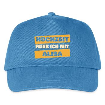 Heiraten Alisa - Kinder Basecap - Pfauenblau - Vorne