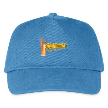Design rétro du drapeau vintage de Baltimore - Casquette de baseball Enfant - bleu paon - Devant