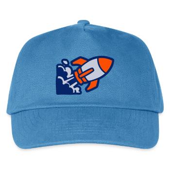 Spaceship Rocket Icon - Kids’ Baseball Cap - peacock-blue - Front