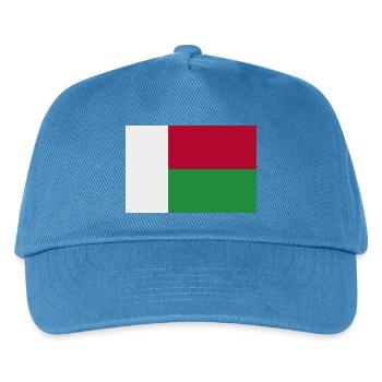 Madagaskar-Flagge - Kinder Basecap - Pfauenblau - Vorne