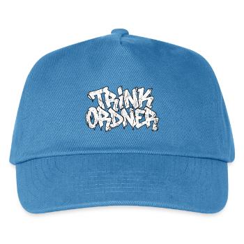Trink Ordner Graffiti - Kinder Basecap - Pfauenblau - Vorne