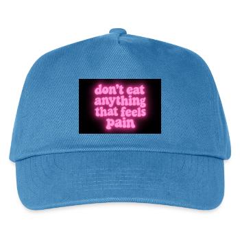Werde vegan und rette die Tiere - Kinder Basecap - Pfauenblau - Vorne