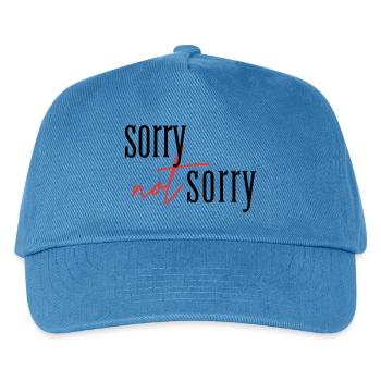 Sorry Not sorry  - Kinder Basecap - Pfauenblau - Vorne
