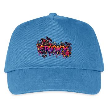 Spooky Katzen Neon-Drip - Kinder Basecap - Pfauenblau - Vorne