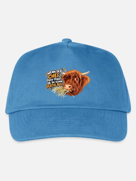 Kuhwitz Chef Highland Cattle - Kinder Basecap - Pfauenblau