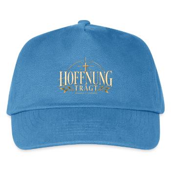 Glaube trägt Geschenkidee Christliches Design - Kinder Basecap - Pfauenblau - Vorne