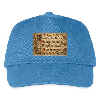 Mittelalterlicher Illumined Jabberwocky - Kinder Basecap - Pfauenblau - Vorne