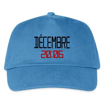 Geburtstag Dezember 2006, Französisch - Kinder Basecap - Pfauenblau - Vorne