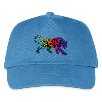 Stammes-Regenbogenpanther - Kinder Basecap - Pfauenblau - Vorne