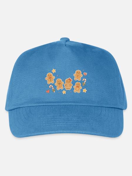Aquarell der Lebkuchenmann-Sammlung - Kinder Basecap - Pfauenblau
