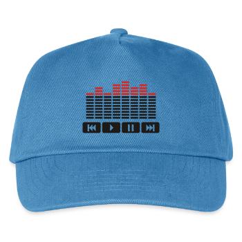 Equalizer audio player dj - Kinder Basecap - Pfauenblau - Vorne