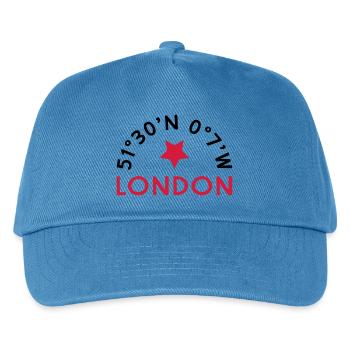 London - Kinder Basecap - Pfauenblau - Vorne