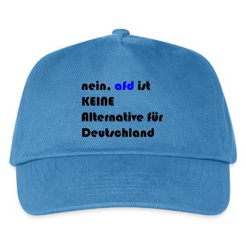 nein, afd ist keine alternative für deutschland - Kinder Basecap - Pfauenblau - Vorne