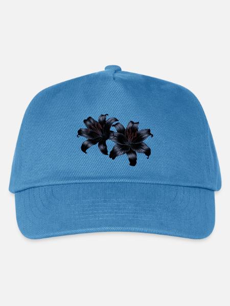 Nachtlilien Dunkle Blütenzauber - Kinder Basecap - Pfauenblau