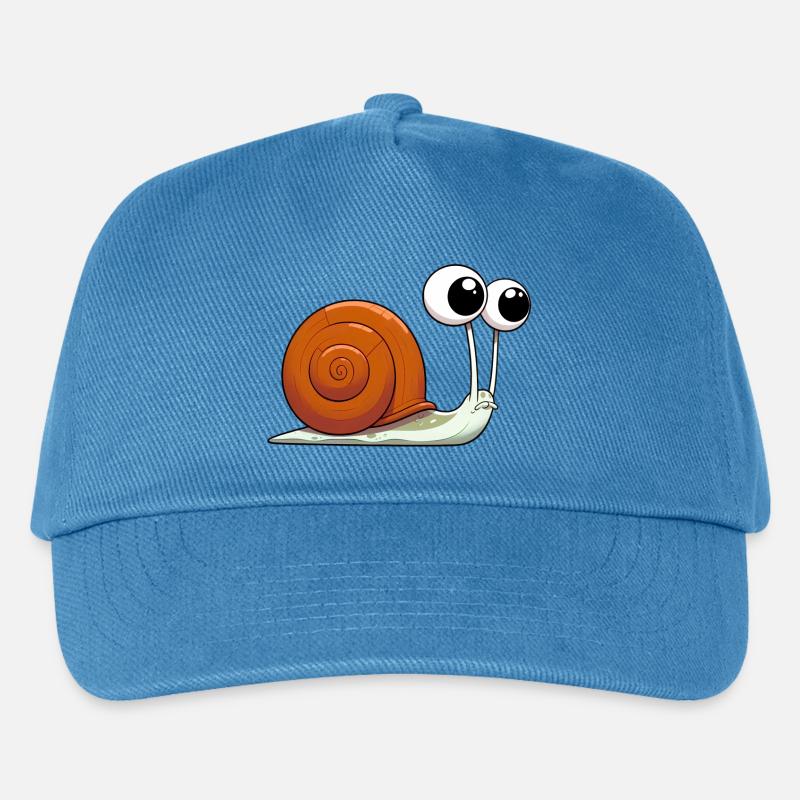 Schnecke - Kinder Basecap - Pfauenblau