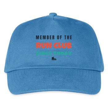 Run Club Member Since Today Lauf Spruch - Kinder Basecap - Pfauenblau - Vorne