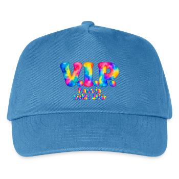 V.I.P. – Kann ja nichts dafür – Aquarell Humor - Kinder Basecap - Pfauenblau - Vorne