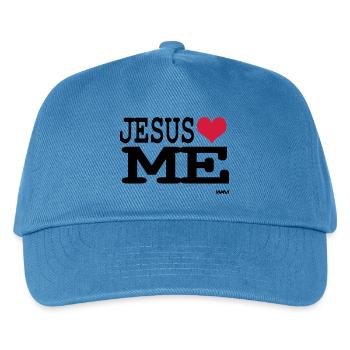 jesus loves me - Kinder Basecap - Pfauenblau - Vorne