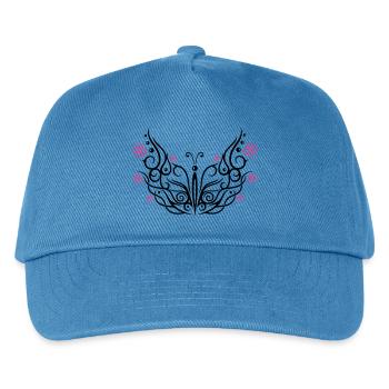Butterfly with cherry blossoms - Kids’ Baseball Cap - peacock-blue - Front