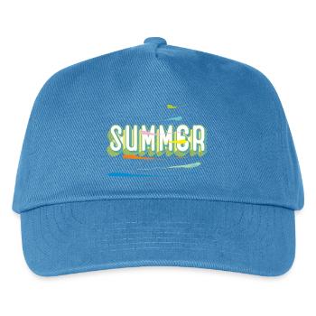Sommer - Kinder Basecap - Pfauenblau - Vorne