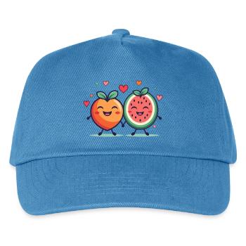 Fruchtige Leidenschaft, Liebe - Kinder Basecap - Pfauenblau - Vorne