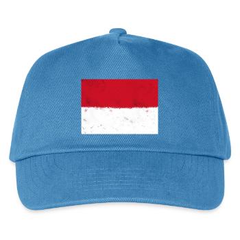 Drapeau de Monaco - Casquette de baseball Enfant - bleu paon - Devant