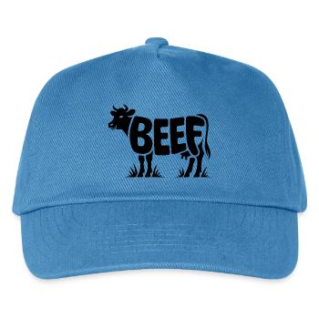 BEEF - Cool Meat Logo - Kids’ Baseball Cap - peacock-blue - Front