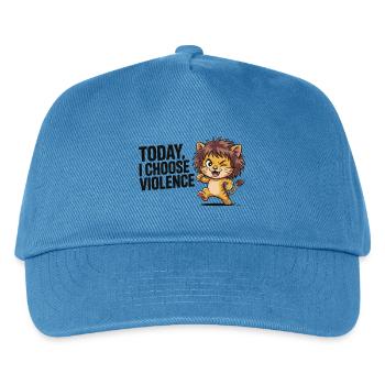 Kitten with wildness motto - Kids’ Baseball Cap - peacock-blue - Front