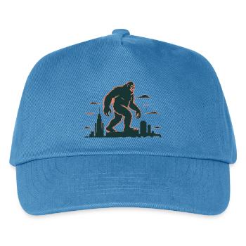 Giant Gorilla Over City Skyline - Kids’ Baseball Cap - peacock-blue - Front