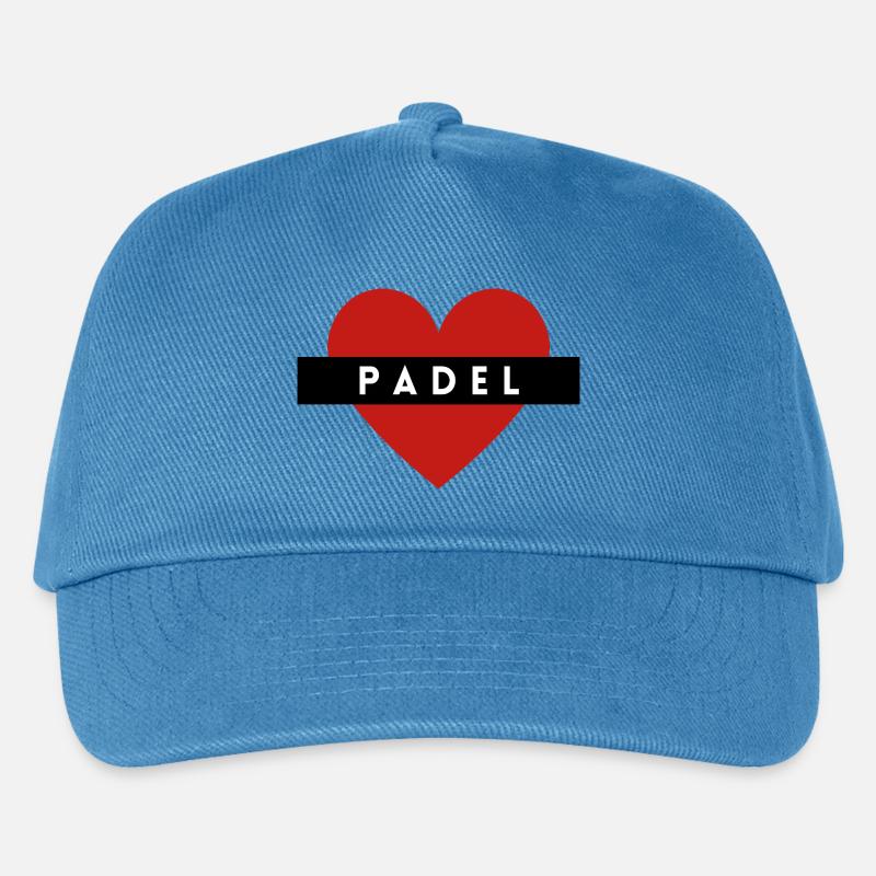 Padel Love / Heart - Kinder Basecap - Pfauenblau