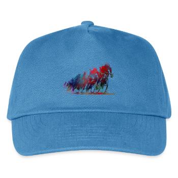 Radfahrradsport #cycling #sport #biking - Kinder Basecap - Pfauenblau - Vorne