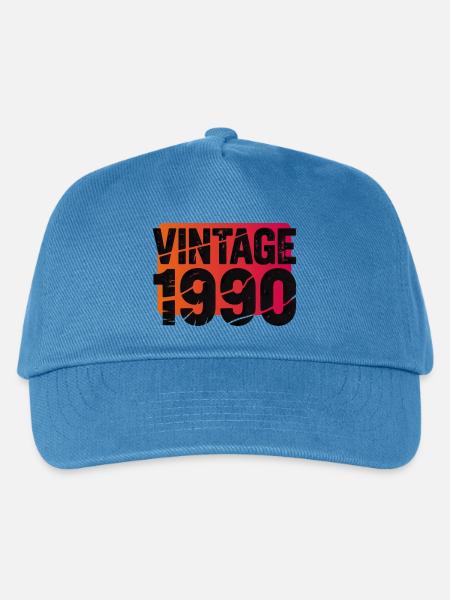 Vintage 1990er Farbverlauf - Kinder Basecap - Pfauenblau