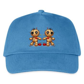 Voodoo Puppe mit Nadeln - Kinder Basecap - Pfauenblau - Vorne