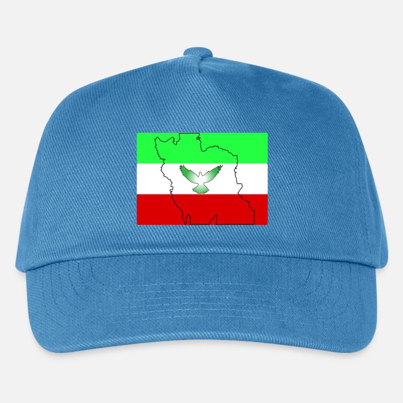 Iran Flagge  - Kinder Basecap - Pfauenblau
