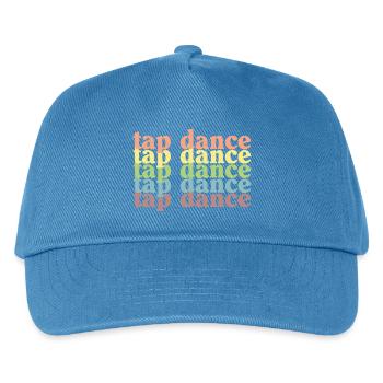 Tap Dance im Pastellverlauf - Kinder Basecap - Pfauenblau - Vorne
