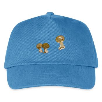 Watercolor Mushroom Duo - Kids’ Baseball Cap - peacock-blue - Front