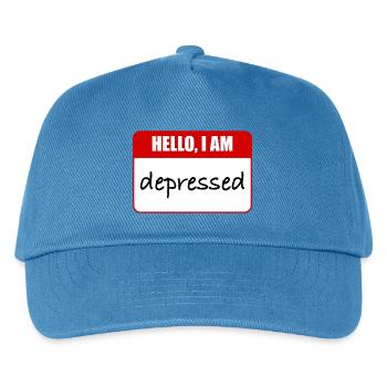 hello, i am depressed - Kids’ Baseball Cap - peacock-blue - Front