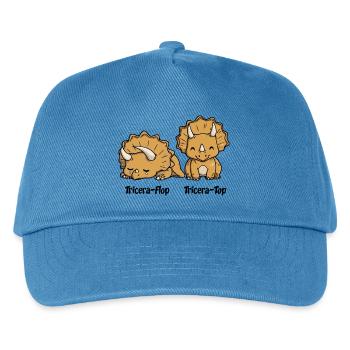 TRICERATOP TRICERAFLOP! - Lustiges Dinosaurierkind - Kinder Basecap - Pfauenblau - Vorne