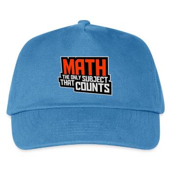 Math The Only Subject That Counts Nerd Mathe Logo - Kinder Basecap - Pfauenblau - Vorne