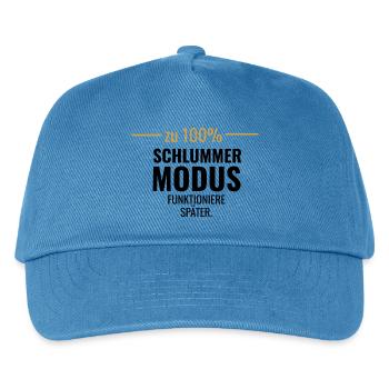 Schlummermodus zu 100% Funktioniere später - Kinder Basecap - Pfauenblau - Vorne