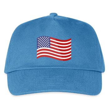 Flagge der Vereinigten Staaten - Kinder Basecap - Pfauenblau - Vorne