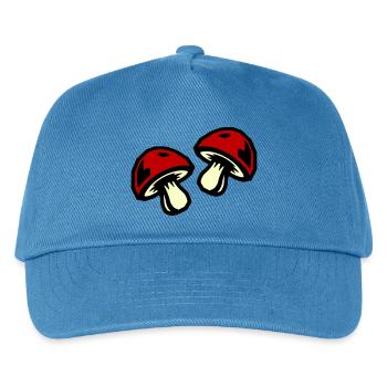 Pilze Symbol - Kinder Basecap - Pfauenblau - Vorne