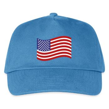 Flagge der Vereinigten Staaten - Kinder Basecap - Pfauenblau - Vorne
