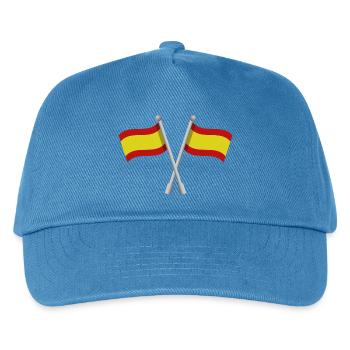 Spanische Flagge - Kinder Basecap - Pfauenblau - Vorne